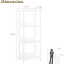 Fultyle Bookshelf, 4-Tier Bookcase with Open Shelves, Modern Book Shelf for Small Spaces, Bedroom, Living Room and Office with Solid Wood Legs(White)