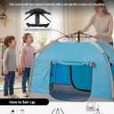 Easy Set Up Kids Playhouse with Nice LED Light Strip and 3 Large Opens,Portable Children Play Tent & Privacy Room for Indoor & Outdoor Games with Carry Bag-Free Space for Toddlers-Birthday Gifts