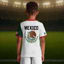 Mexico Jersey Kids for Boys & Girls, Mexico Youth Soccer Jersey Set Gift for Soccer Fans (White, S)