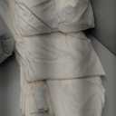 Fabdreams GOTS Certified 100% Organic Cotton Duvet Cover Queen Size - 400 TC Sateen - Soft - Silky - Button Closure - Edge Ties - 1 Duvet Cover (90"x92")+2 Pillow Shams (20"x26") - Ivory