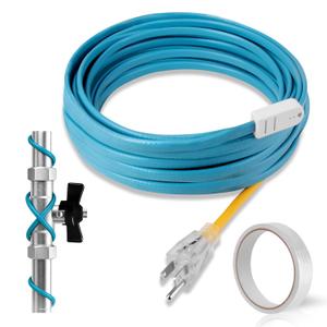 2025 Upgrade 6FT Heat Tape for Freezing Pipes  Gutter Heat Cable & Water Pipe Insulation, Self-Regulating Temp for Protection on Metal & Plastic Pipes, Roof Snow De-Icing, Easy Installation 120V