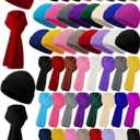 Shyyween Kids Beanie Hat Scarf Set Valentine's Day Warm Winter Gifts Toddler Boys Girls Knit Cap Neck Warmer School Homeless(Classic Color)