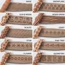 Wooden Clay Texture Rollers Set 10Pcs for Pottery Clay Roller and Texture Roller Tool Set with 10 Wooden Stamps & Textured Rolling Pins for Ceramics, DIY Handmade Art and Craft Supplies.