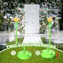 Palksky Bubble Machine for Kids Toddlers, Flower Bubble Maker with Lights for Parties, Rechargeable Automatic Bubbles Blower Machine for Outdoor Wedding Birthday Party