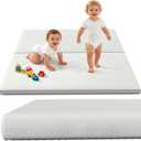 Baby Mat for Floor 59x59 Inch - Thick 1.3 Waterproof Floor Mat for Crawling, Non-Toxic with Machine Washable Cover for Toddlers Infants Boys Girls
