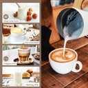 Milk Frother Electric, Coffee Frother, Warm and Cold Milk Foamer,4 IN 1 Automatic Milk Warmer Stainless Steel for Coffee, Latte, Hot Chocolate (White)