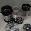 12-Piece Smoothie Blender Maker 25,000 RPM Personal Blender for Ice Crushing Smoothies & Frozen Drinks Nuts with 23oz, 32oz, 37oz Portable Cups Two 6-Leaf Stainless Steel Blades, Silver