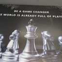 Inspirational Canvas Wall Art Motivational Quotes Be A Game Changer The World Is Already Full Of Players Pictures for Home Office Wall Decor Chess Posters Print Artwork Painting[18" W x 24" H]