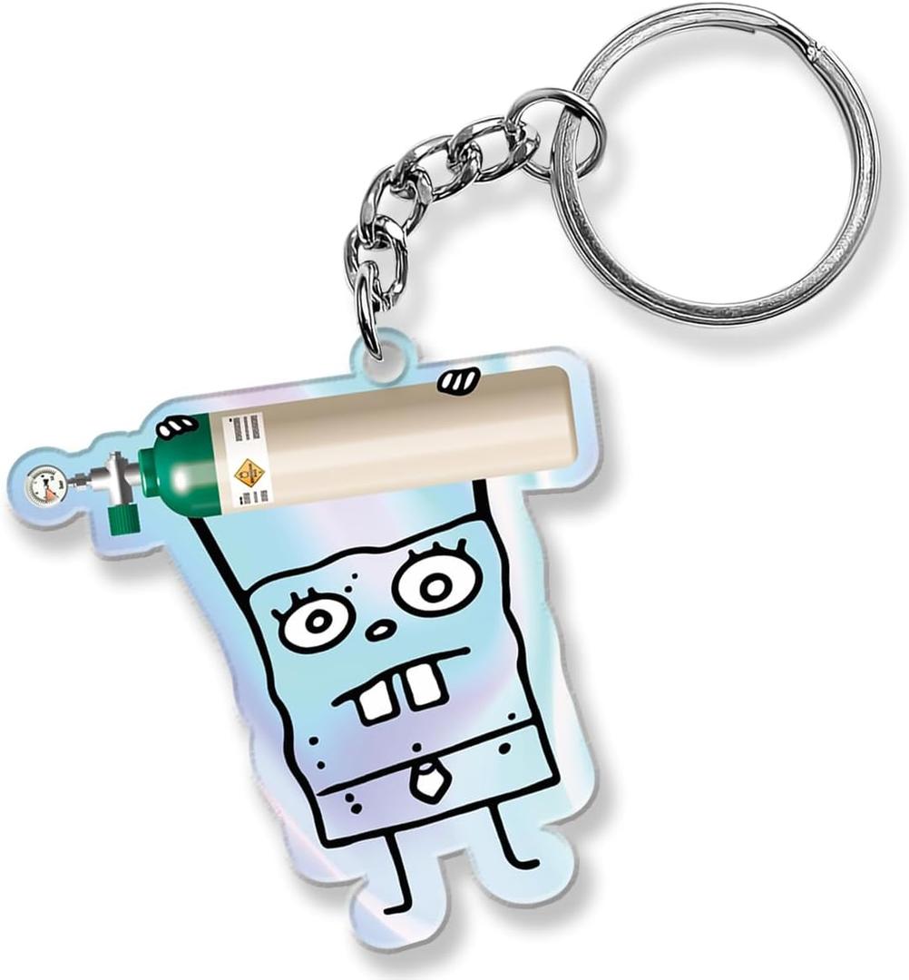 Nurse Keychain, Cute Acrylic Decor Emotional Support Keychain Inspirational Backpack Handbag Accessories Gifts