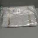 SLKQG Beige White Placemats Set of 8 - Easy Clean Modern Durable Washable Vinyl Place Mats - Heat Resistant Placemats for Kitchen Table - PVC Table Mats for Dining Table (Beige White with Stripes, 8)