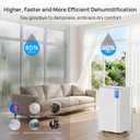 Uthfy 3000 Sq.Ft Dehumidifier, Max 38 Pint/Day Home Basement Dehumidifier with Drain Hose, 24H On/Off Timer, Child Lock, 3 Color Ambient Light, Quiet Portable for Whole House, Bedroom,Living Room,Dorm
