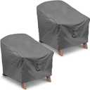 Vailge Patio Adirondack Chair Covers, Heavy Duty Patio Chair Cover, Waterproof Outdoor Lawn Patio Furniture Covers (Standard - 2 Pack, Grey)