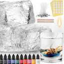 Heigble 3.3 lb Gel Candle Wax Making Clear Handmade High Density Jelly Candle Wax with Wick and Stickers with Dye for DIY Making Kit