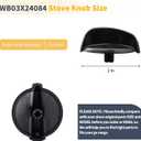 Allstare Upgraded WB03K10216 Stove knobs Replacement for GE Stove Parts Burner Knobs General Electric Gas Range Parts Black Stove Control Knobs GE Gas Cooktop Range Surface Burner Knob 4 Pcs
