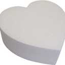 Oasis Supply Dummy Heart-Shaped Cake, 3" High x 8" Wide, White