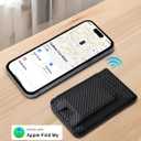 TopMade for MagSafe Wallet with Money Clip, Works with Apple Find My, Magnetic Wallet for iPhone 17/16/15/14/13/12 Series, for iPhone Wallet Stand with Finder Tracker, Black Carbon Fiber