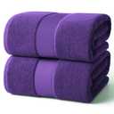 Infinitee Xclusives– Luxury Bath Sheets Towels – 2 Pack 600 GSM (35X70 Inches)– 100% Ring Spun Cotton Extra Large Bath Towels for Bathroom – Super Soft, Absorbent, Hotel & Spa Quality|Profound Purple|