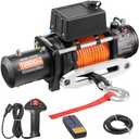 VEVOR 13,500 lb Electric, Truck Winch 12V DC 3/8 in x 80 ft Synthetic Rope Aluminum Fairlead Wireless & Wired Remote Control, 13500 lbs, IP55 Waterproof Towing for Off Road Jeep SUV Boat