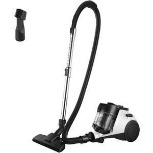 Eureka Bagless Canister Vacuum Cleaner, 1100W High Power Vacuum Cleaner for Carpets and Hard Floors HEPA Filter Extension Tube 2-in-1 Crevice Tool Floor Nozzle, NEN121WH (White)