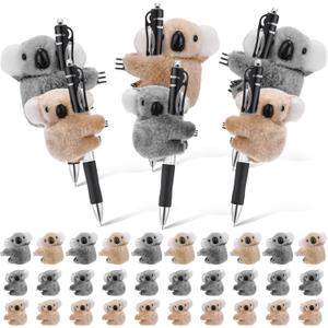 30 Pcs Koala Clip Koala Pencil Toppers 2.76" and 2" Mini Animal Bear Stuffed Plush Animal Toy Gifts for Party Office Home Supplies Piata Stuffer Purse Charm Hangings
