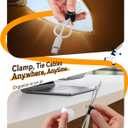 2 x 8Pack Cord Organizer JOYROOM Silicone Cable Clips [1s Side-Snap Lock] Desktop Cable Management, Adhesive Phone Charger Wire Keeper for Nightstand Office Workspaces Desk Organization Home Accessories (Black)