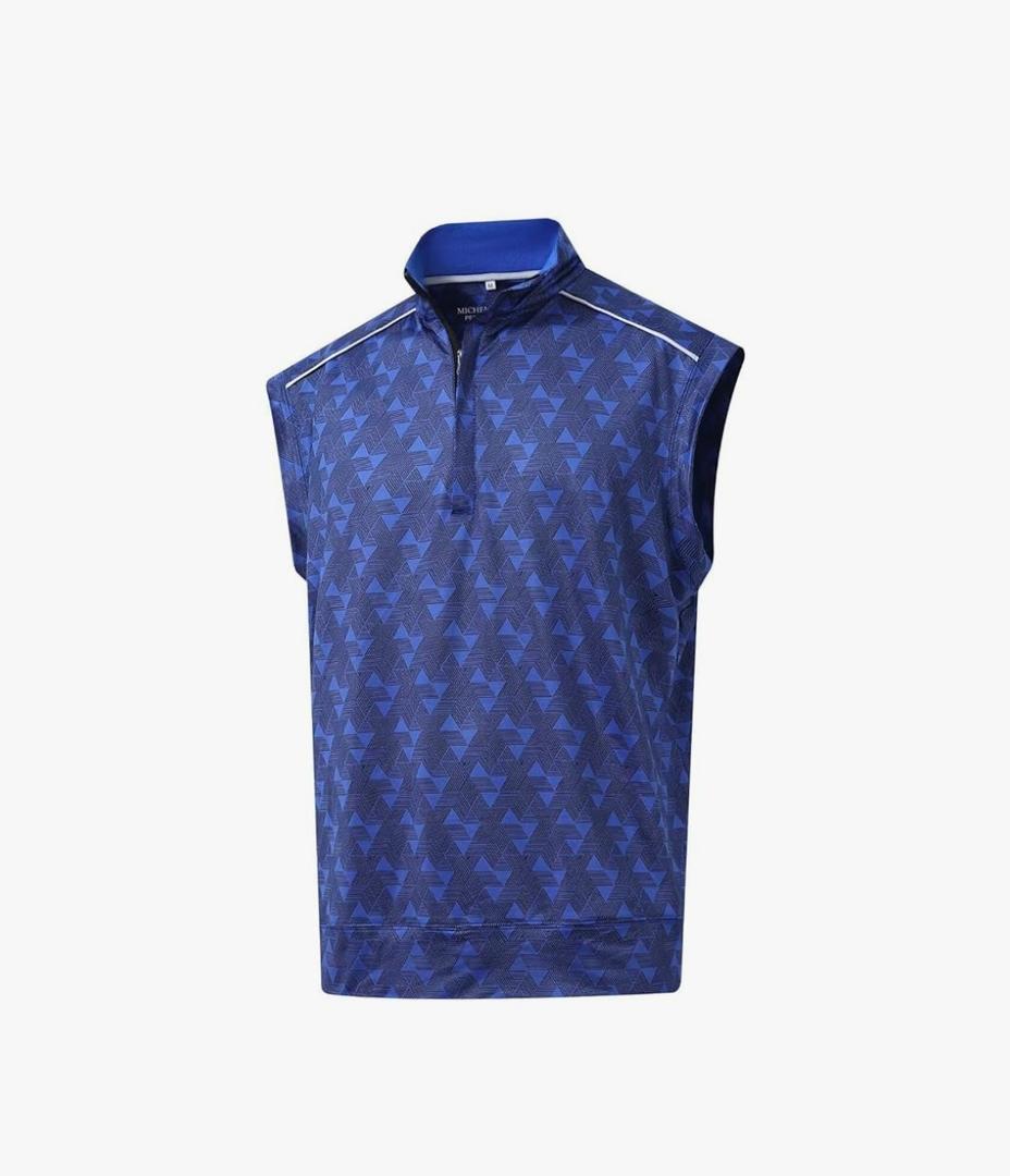 Rouen Mens Vests Outerwear Lightweight Moisture Wicking Midlayer Sleeveless Sports Golf Quarter Zip Pullover Mens Vest M