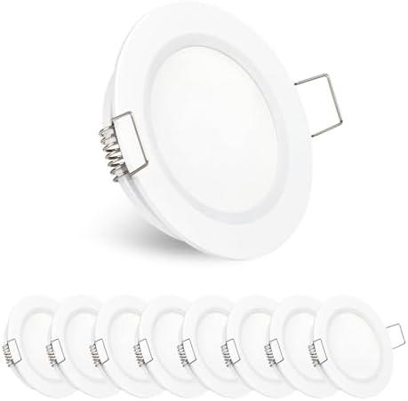 Obeaming 8 Pack 12 Volt LED Puck Light 2.75” RV Recessed Mount Ceiling Light for Camper Van Truck Boat Interior Ceiling Kitchen Cabinet Lighting CRI 93 (Pearly White/Warm White)