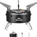 Naturehike Portable Camping Stove, 1 Burner Gas Camp Stove with Carry Bag, 11260 BTU Backpacking Stove with Adjustable Burners for Outdoor Hiking Backpacking