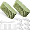 Marsui 2 Pcs Cable Management Box Cord Hider Organizer with 46 Pcs Cable Management Kit Wire Box for Power Strips Surge Protectors Desk TV Computer Wires Home Office(Grayish Green)