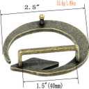 2 x 1.5"(38mm-40mm) Belt Buckle Men Western Cowboy Replacement Buckle Heavy Duty Belt Accessories