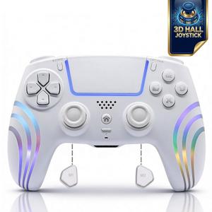 CtrlXs Wireless RGB Controller for PS5, PS5 Slim, PS5 Pro and PC  Hall Effect Anti Drift Joysticks, Fast Response Triggers, Programmable Turbo Buttons, Dual Vibration, 6-Axis Motion Sensor Gamepad
