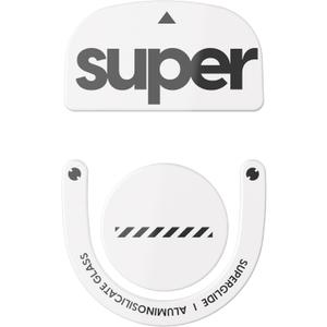 Superglide Glass Mouse Skates for Logitech G Pro X Superlight 2 - Ultra Smooth Glide, Durable Glass Mouse Feet (Type-C, White)