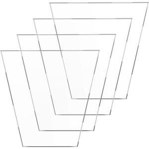 Yookeer 4 Pcs Tempered Glass Pane for Clear Outdoor Gaslights Heat-Resistant Replacement Glass Thick (Standard)