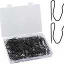 100 Pack Black Metal Curtain Hooks Pin-On Drapery Hooks,Suitable for Window,Door,Shower Curtain