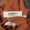 Womens Long Sleeve Turtle Neck, XL, Brick 