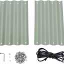 2pcs Raised Garden Bed Panels, 304 Stainless Steel Rubber Oval Large Patio Ground Planter Box Metal Raised Planter Bed Kit for Home, School, Farm, Agricultural Sites (Light Green)
