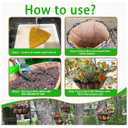 6 Pcs of 14-Inch Hanging Basket Coco Liners Replacement - Natural Round Coconut Fiber Planter Basket Liners for Hanging Basket Flowers
