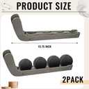 Beeveer 2 Pcs Hockey Puck Display Cases Wooden Wall Mount Hockey Puck Holder with Hook for Players Team Gifts Living Room Storage Decoration Accessories