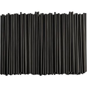 Comfy Package [500 Count] 7.75"High Black Straws, Disposable Plastic Drinking Straws - Black