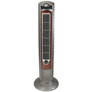 Lasko Wind Curve Oscillating Tower Fan, Fresh Air Ionizer, Timer, Remote Control, Portable Electric Fan for Indoor, Bedroom and Home Office Use, 42", Silverwood 2554