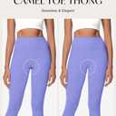Camel Toe Thong Underwear for Women Cameltoe Proof Concealer No Show Panties Liners Stretchy Workout G-Strings (Black, L)