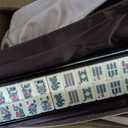 American Mahjong Set, "Ivory Pinstripe" - 166 Melamine Tiles with Soft Case, Medium