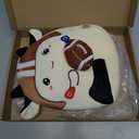 Cowdy Blitz Football Stuffed Animal, 8 Inch Plush Cow Toy in Helmet Holding Rugby, Cute Sport Plushie Pillow, Gifts for Kids Boys Girls, Room Party Sports Game Day Decor Birthday