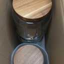 Kitchentoolz Half Gallon Glass Mason Jars with Airtight Push to Close Wooden Lids - Food Storage & Canning Jars with Measurement Markings - Pantry Containers for Flour, Sugar & Dry Goods - 64 oz (4pk)