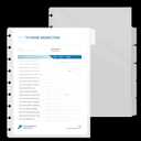 6 Pack 7 x 9.25 Discbound Binder Dividers with Pockets 9 Disc Pocket Discbound Notebook Dividers Classic Size Clear Pocket Dividers for Binder Notebook Discbound Planner Supplies