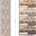 Runner Rug 2x8 Runners for Hallways Non Slip Washable, Vintage Hallway Runner Rugs for Living Room, Low Pile Soft Hallway Rug for Kitchen Bedroom Laundry Room Rug(Orange,2'x8')