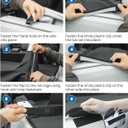 JOYTUTUS Tonneau Cover 4 Door Compatible with Wrangler JLU 2018-2026, Trunk Cargo Cover Tailgate Cover JL Accessories