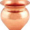 Shubhkart Indian Pure Copper Kalash, Lota for Puja Decoration 9 cm Height (Medium) Pure Copper, Copper Vessel Lota Kalash for Pooja at Home, Wedding Purpose, use in Office, Temple and All Festival