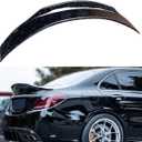 Rear Spoiler Compatible with Mercedes Benz W205 C-Class 2015-2021, Duckbill Fits for C63 C160 C180 C200 C250 C300 C400 C450 Sedan, Trunk Tail Deck Lid Wing Lip (Forged Carbon Fiber Pattern)
