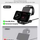 Wireless Charging Station,3 in 1 Charging Stand Made for Apple Watch Ultra 11 10 9 8 7 6 SE 5 4 3,Fast Wireless Charger Made for iPhone 17/Air/16/15/14/13/12,for AirPods Pro(with Adapter) (Black)